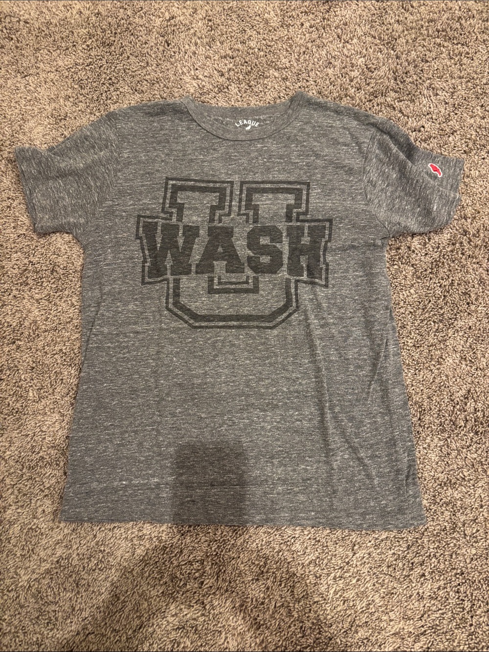 League Kids Grey 'WASH U' Graphic Tee